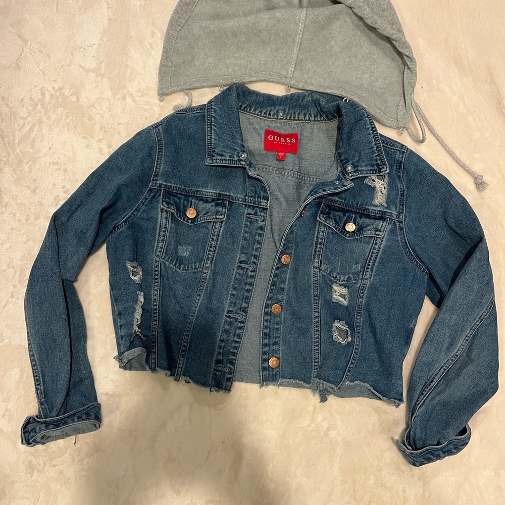 GUESS Blue Denim Jacket with Red Tag